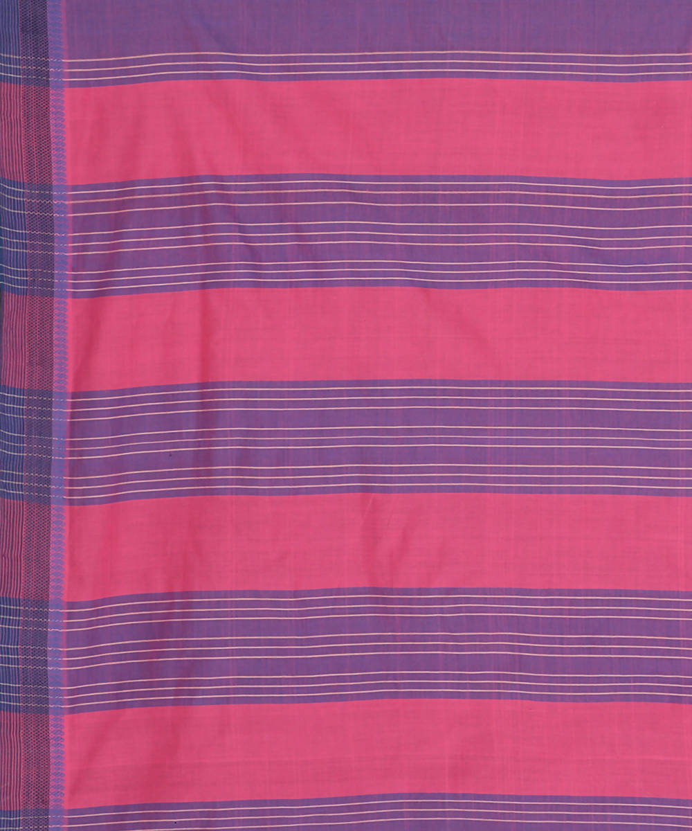 Lavender cotton handwoven saree