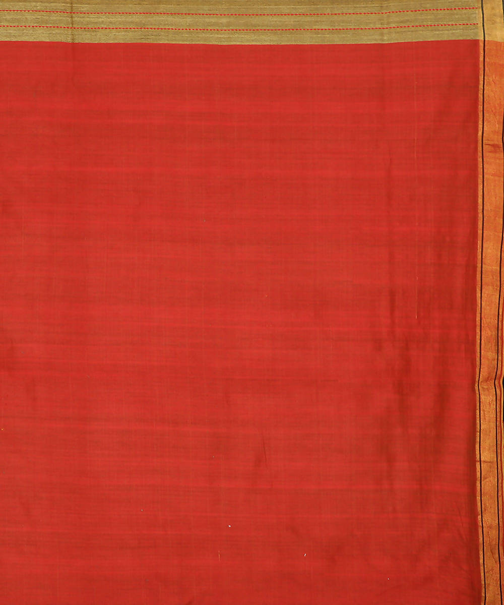 Gold handwoven tussar silk saree