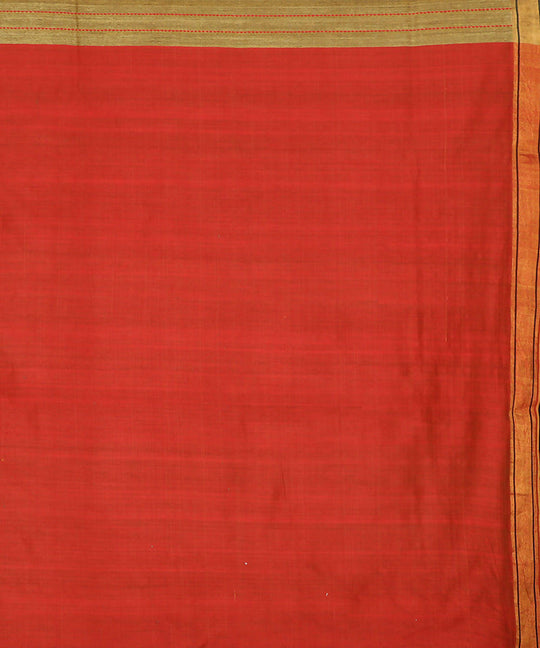 Gold handwoven tussar silk saree