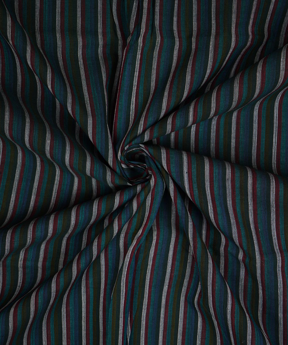 2.5m Multicolour handwoven stripe cotton mangalagiri kurta material