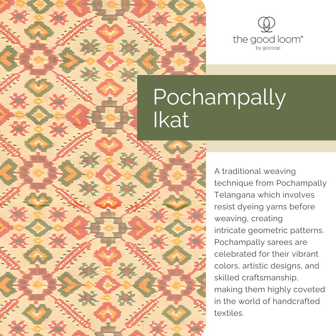 Purple handwoven pochampally ikat saree
