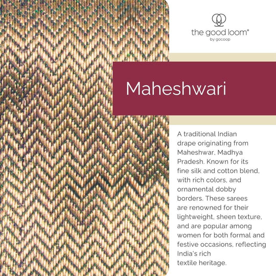 White black handwoven maheshwari cotton silk saree
