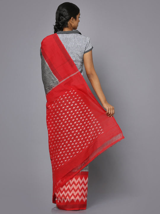 Multi motif ikat cotton saree