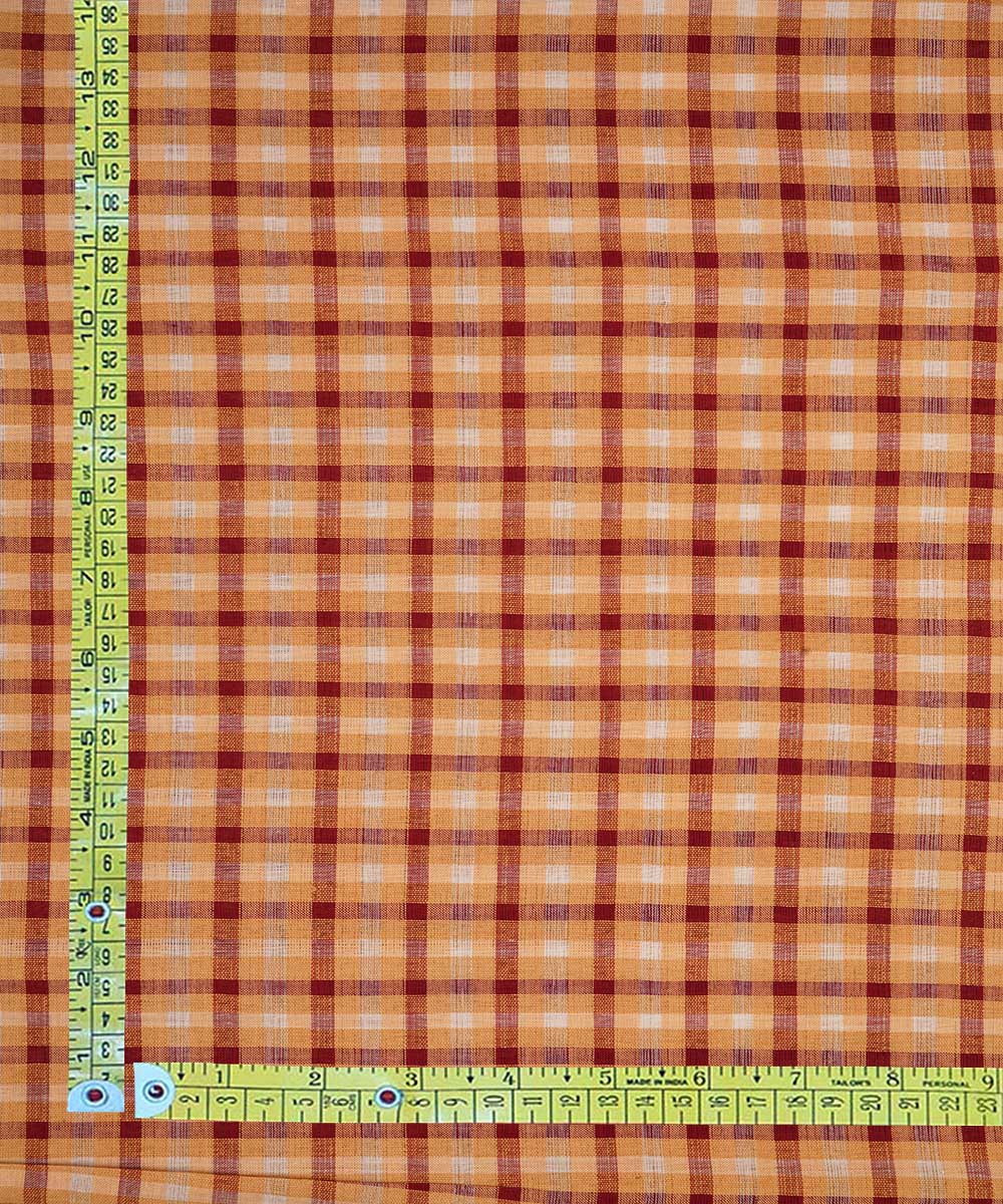 2.5m Multicolor hand woven checks cotton mangalgiri kurta material