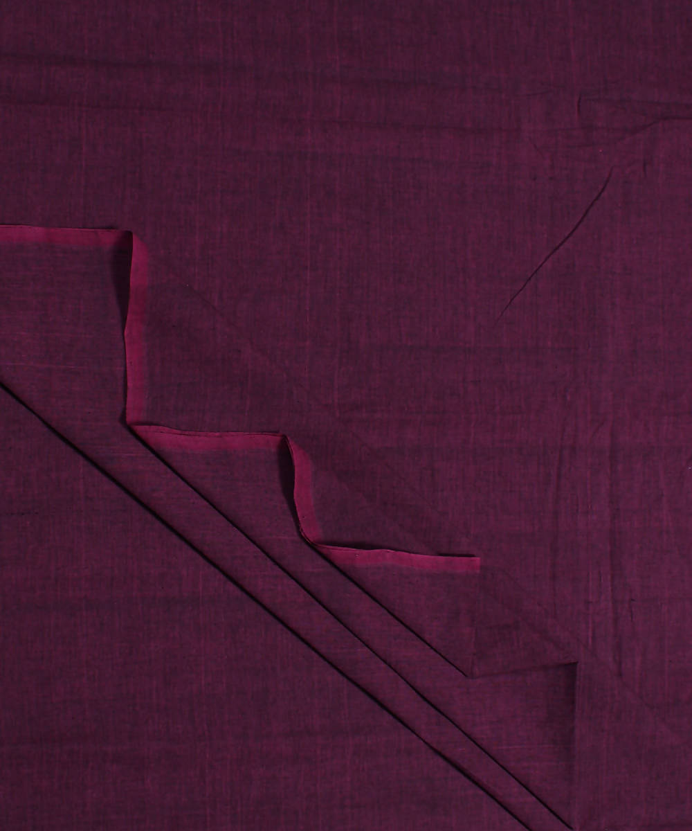 0.86m Handloom cotton purple fabric