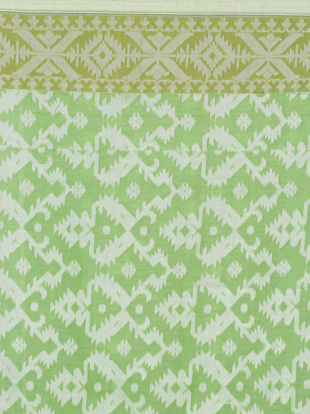 Green jamdani soft cotton saree