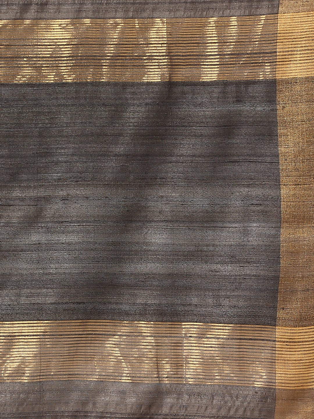 Copperish grey tussar silk saree