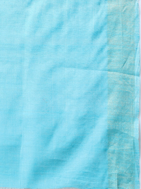 Handloom light brown tussar silk saree