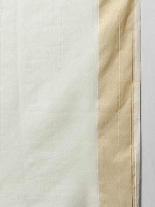 White jamdani bengal handloom cotton saree