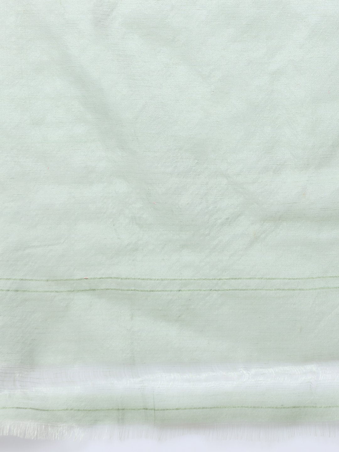 Sage green handloom jamdani cotton silk saree