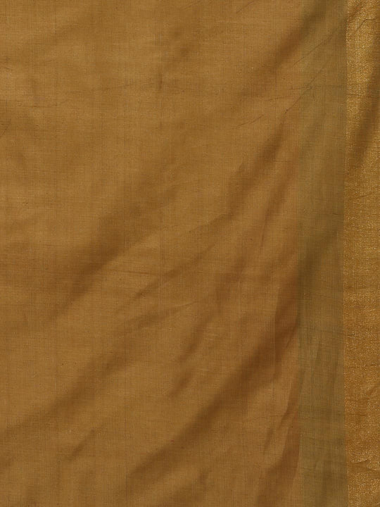 Golden tussar silk saree