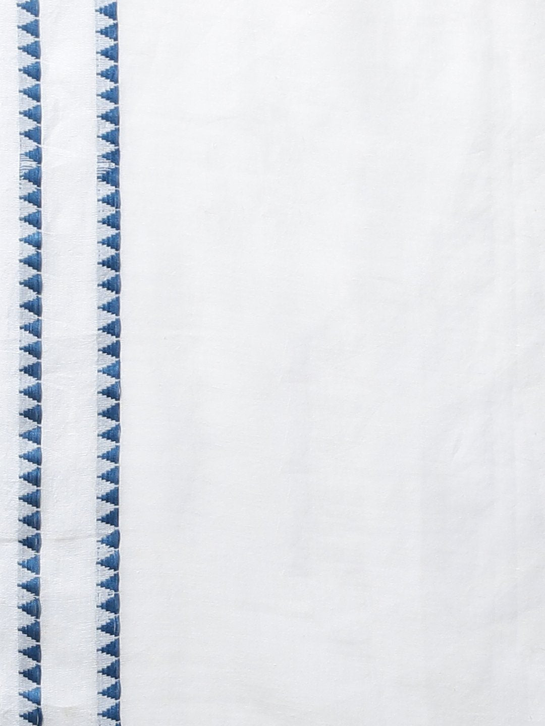 White handloom cotton linen saree