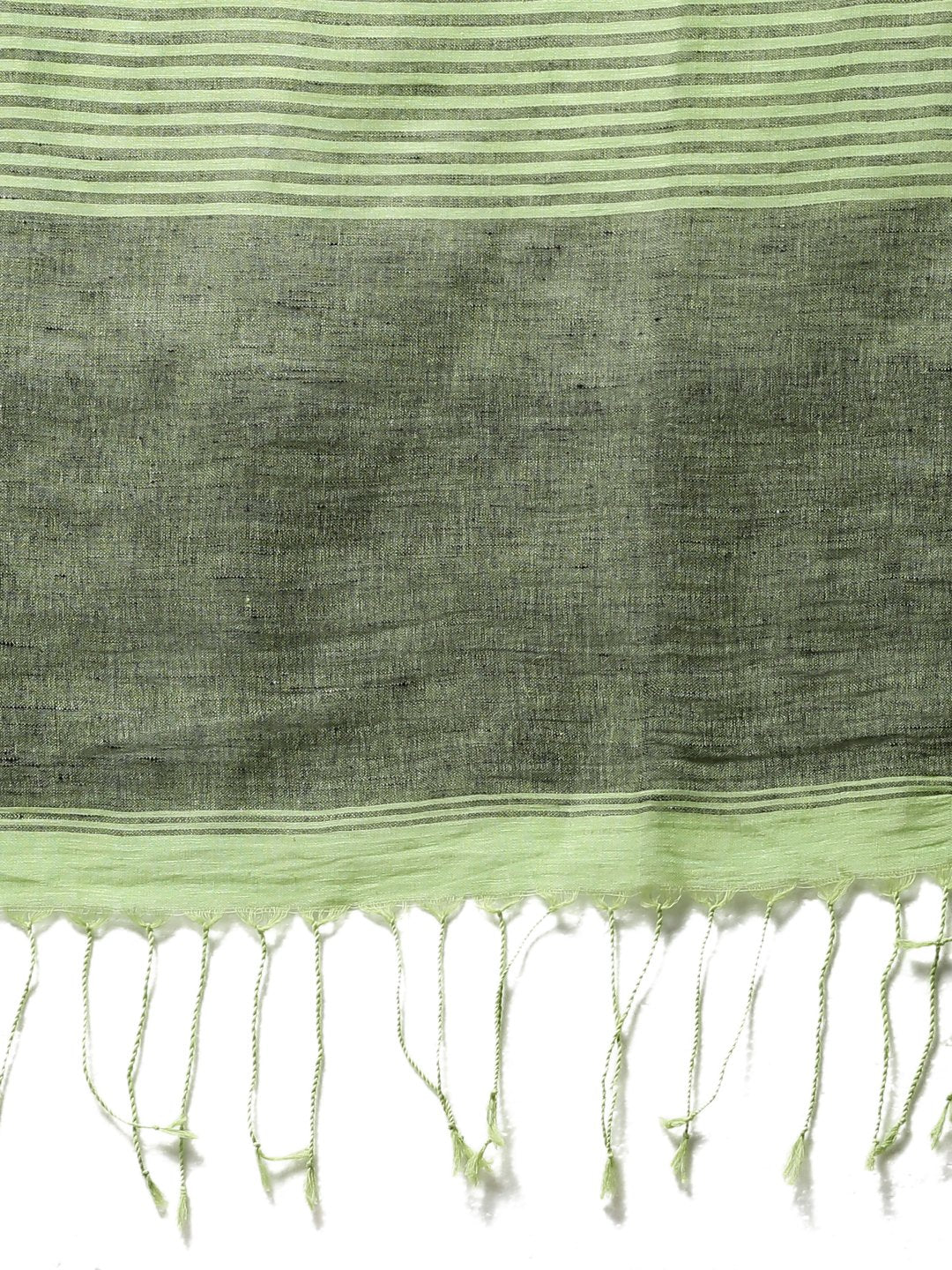 Light green linen handloom saree