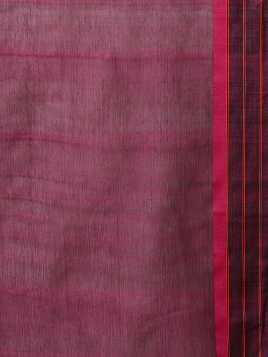 Black pink bengal soft cotton handloom saree