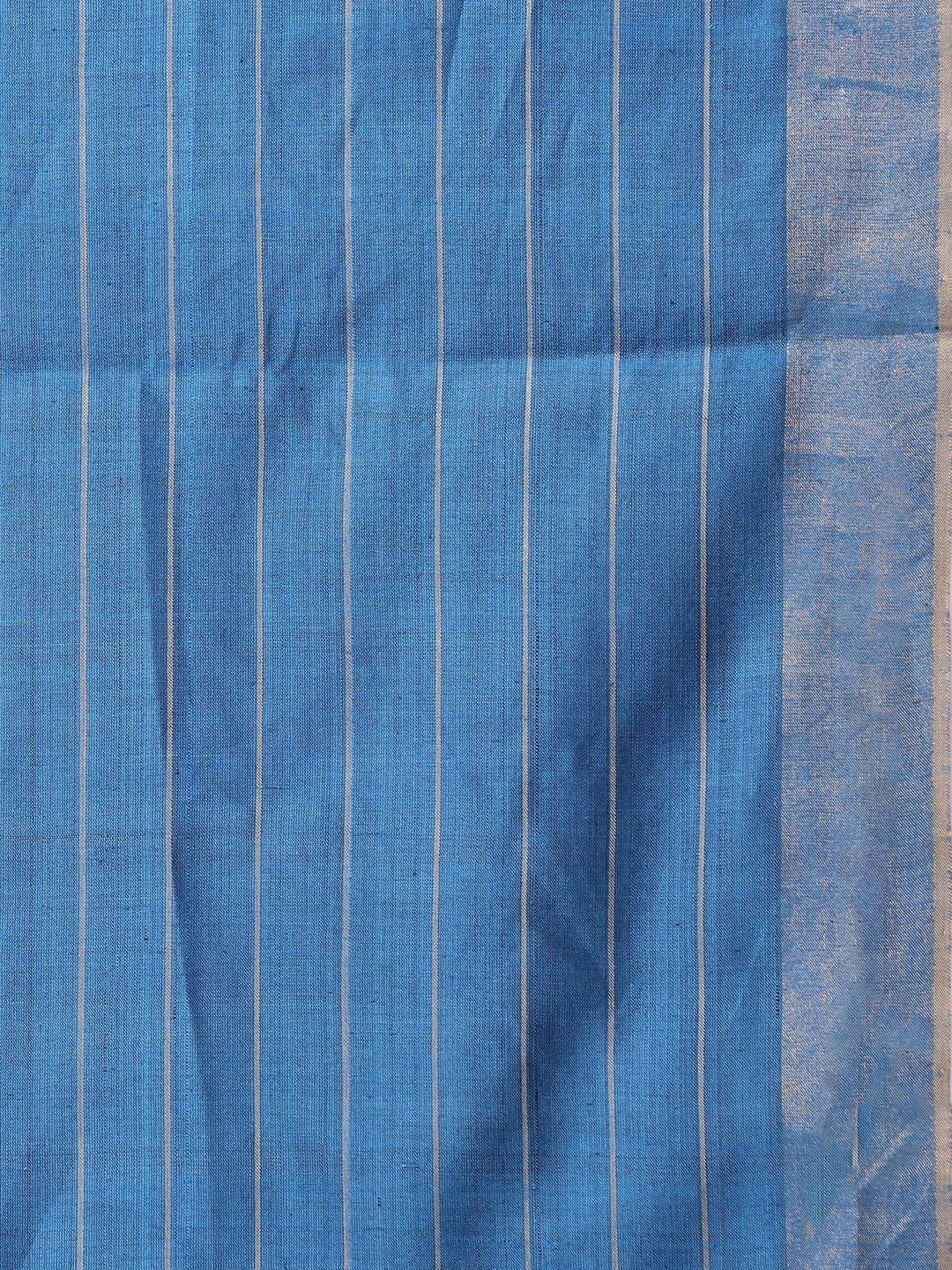 Handloom golden brown tussar silk saree