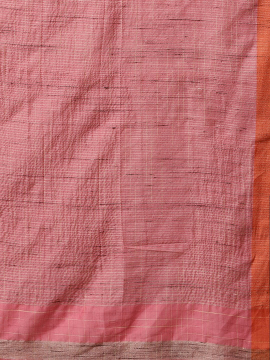Pink soft cotton bengal handloom saree