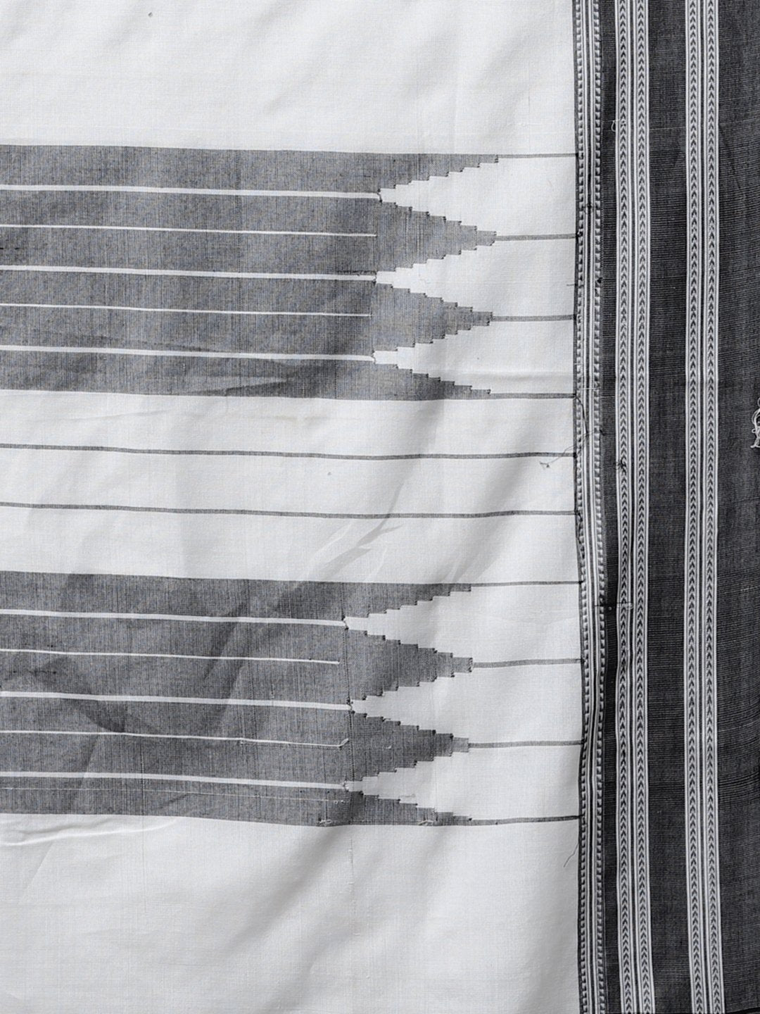 Grey ilkal handloom cotton saree