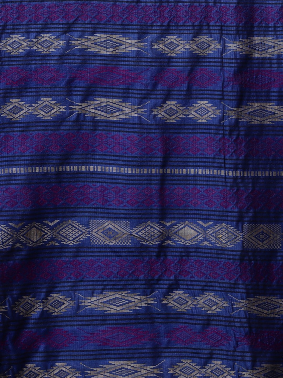 Blue bengal handloom cotton silk saree