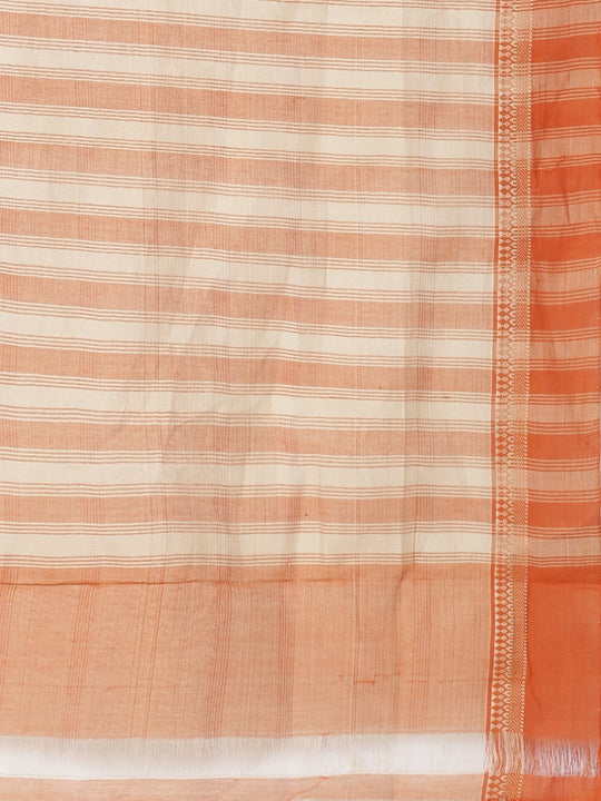Orange mangalgiri cotton saree