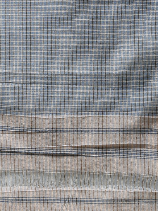 Handblock printed handloom cotton saree