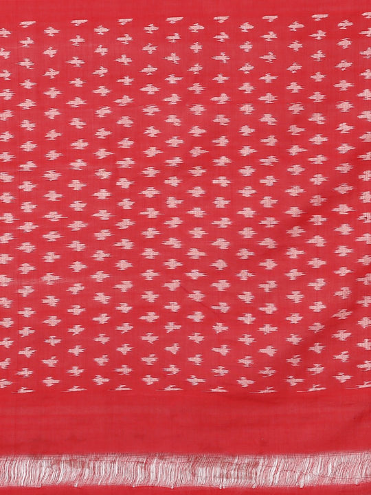 Multi motif ikat cotton saree