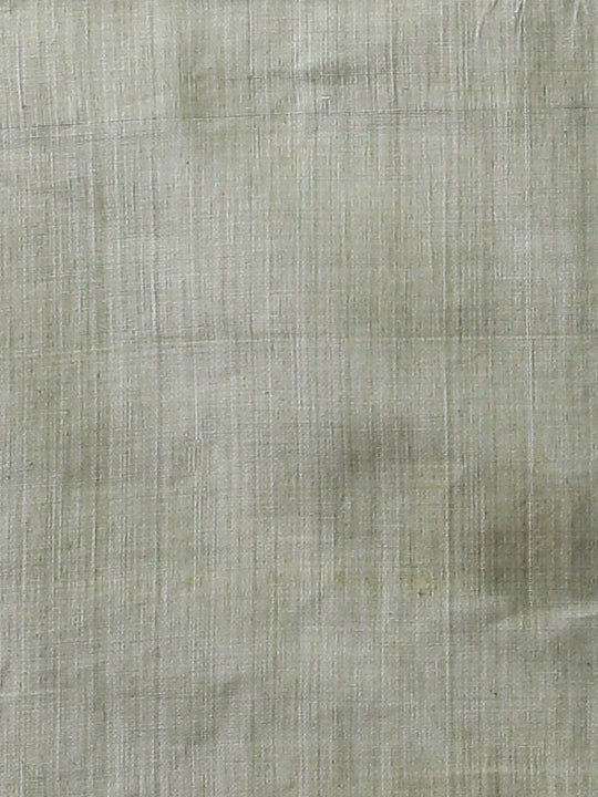 Light green handblock printed cotton saree