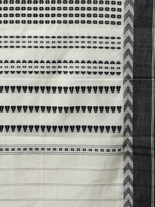 Off white cotton handloom saree