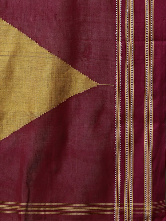 Olive ilkal handloom cotton saree