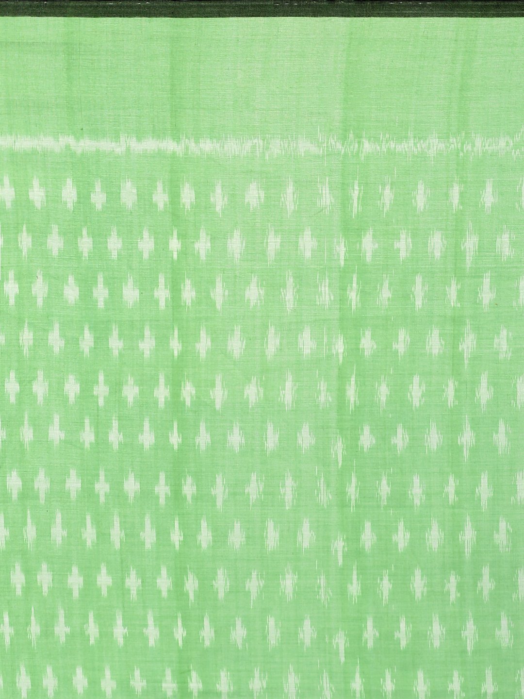 Green & black ikat cotton saree