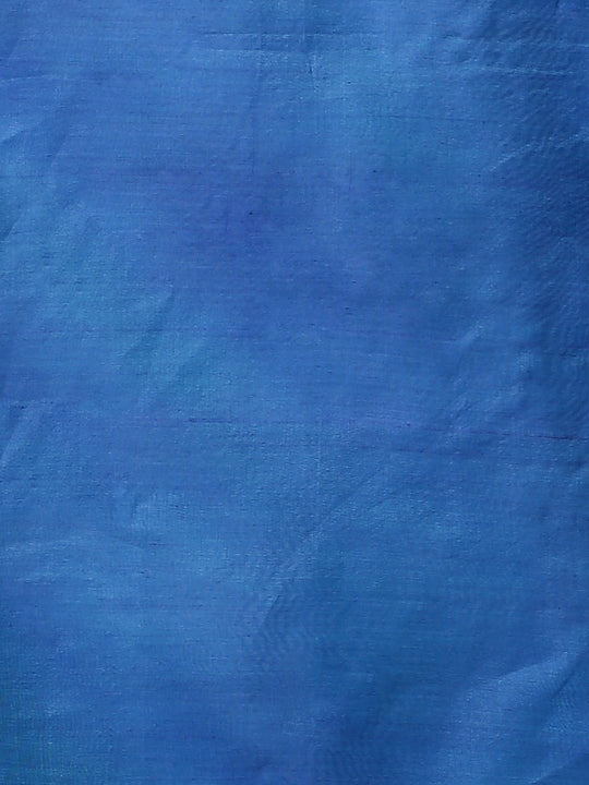 Blue handloom maheshwari cotton silk saree