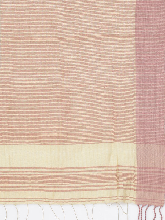 Earthy pink soft cotton saree