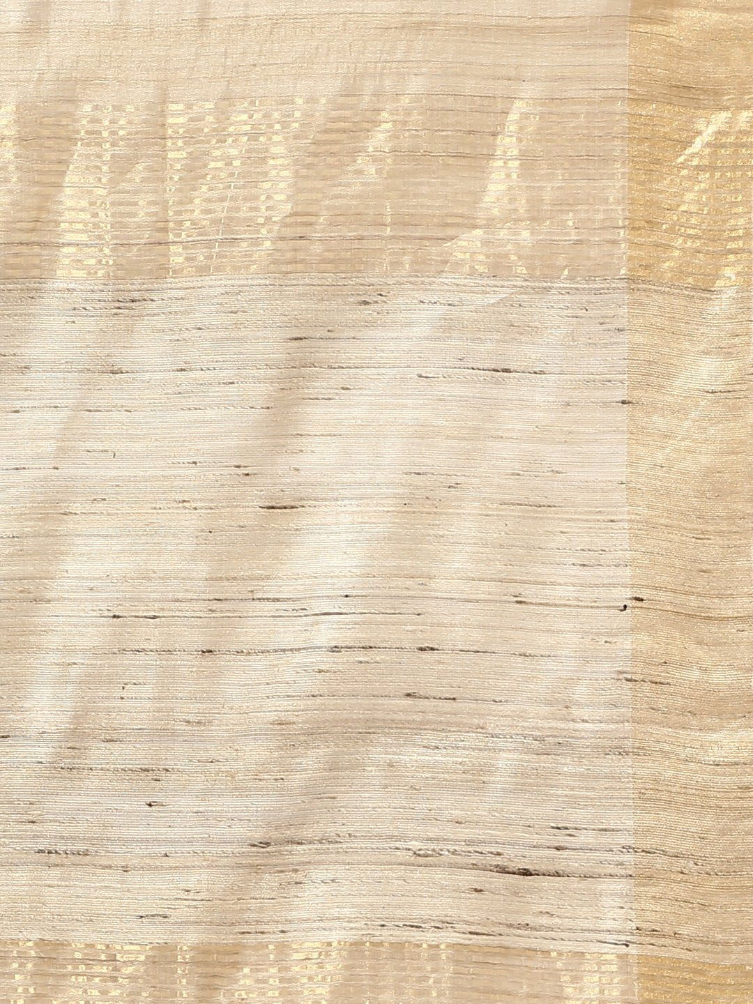 Beige tussar silk saree