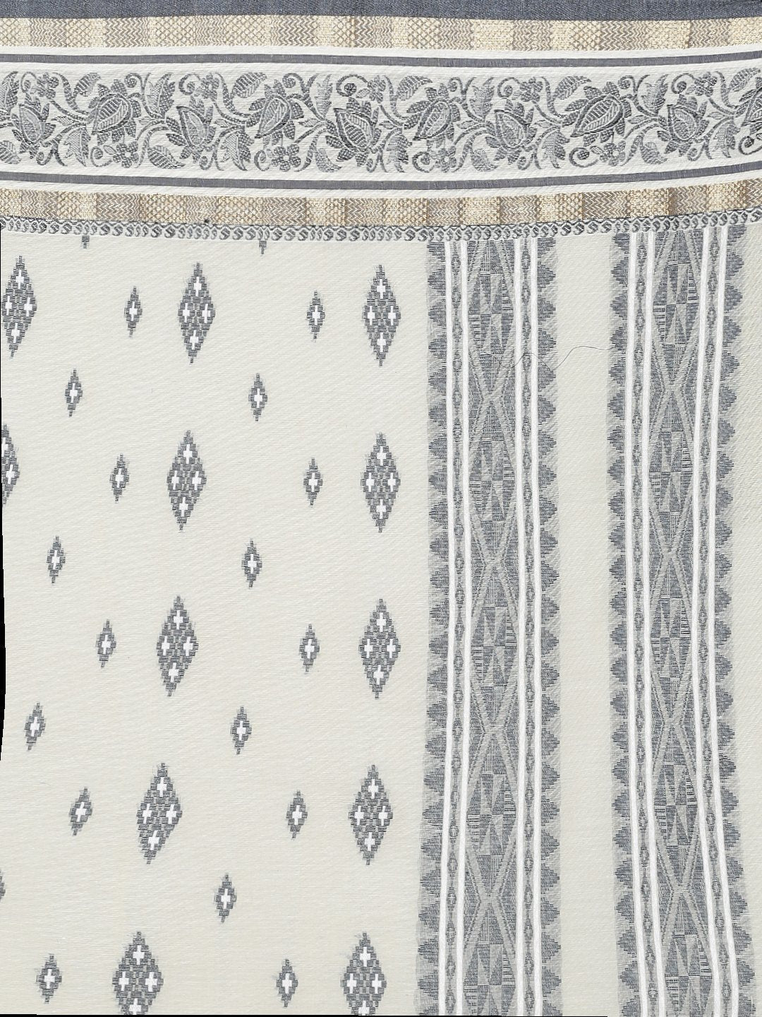 Off white tant cotton saree