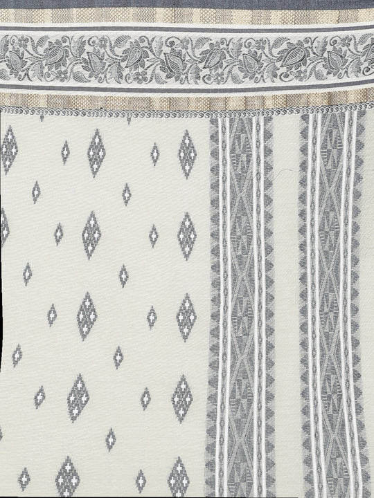 Off white tant cotton saree