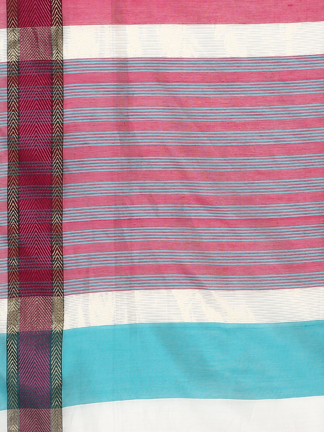 White silk cotton maheshwari saree