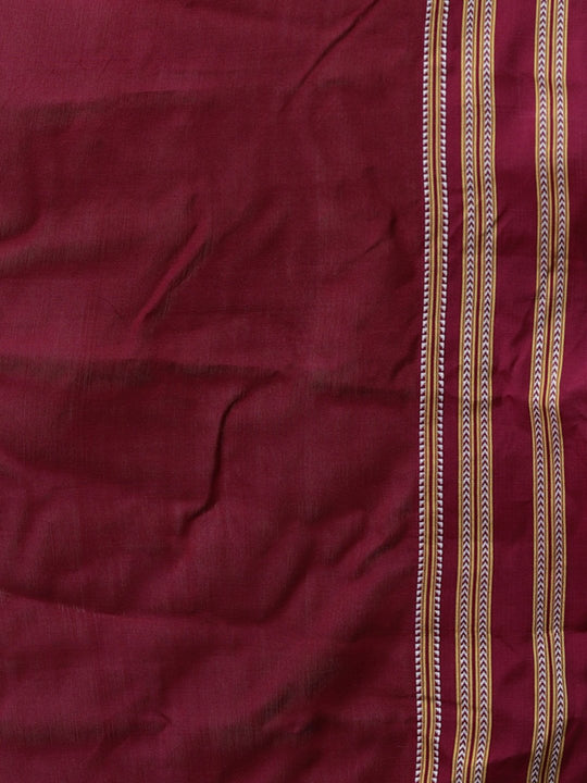 Ilkal grey handloom cotton saree