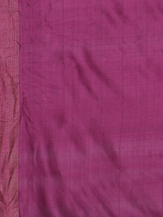 Ocean blue tussar silk saree