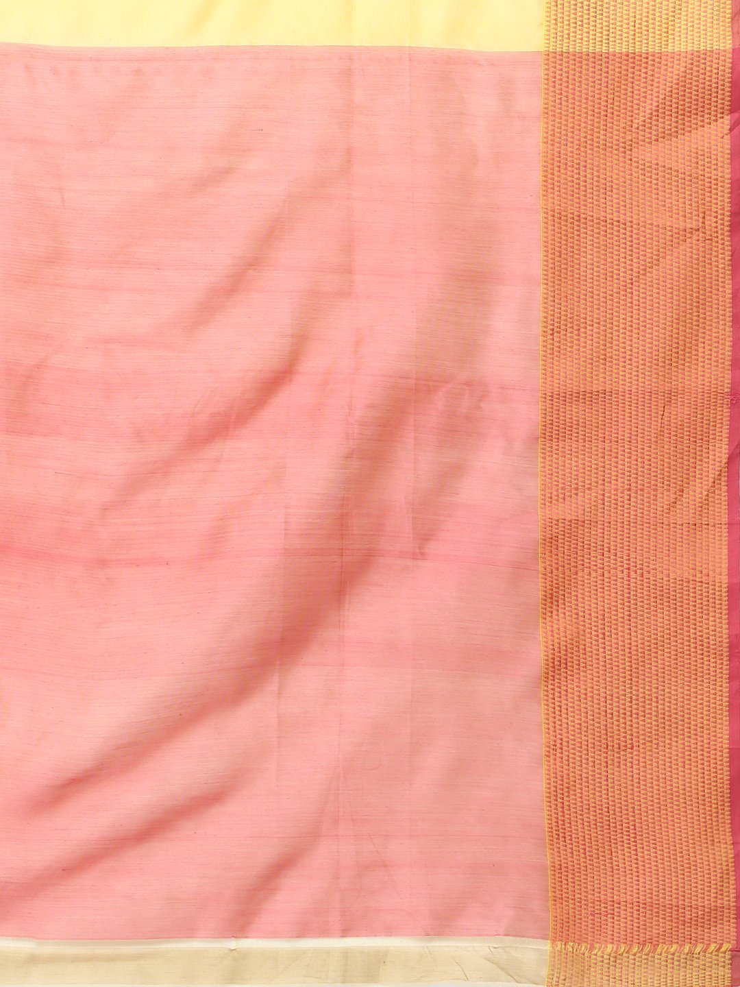 Yellow silk cotton maheshwari saree