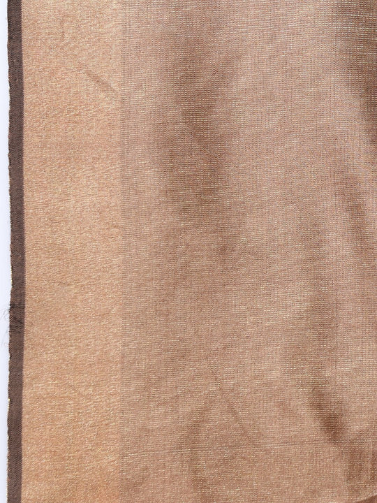 Light brown handloom tussar silk saree