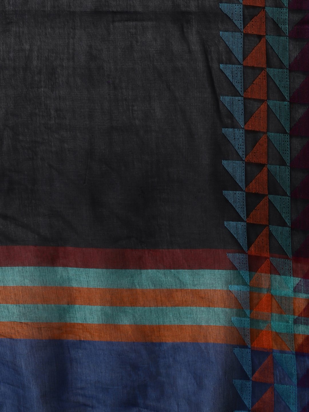 Navy jamdani cotton bengal handloom saree
