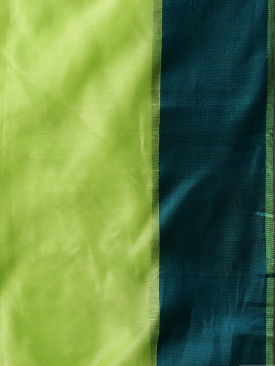 Green handloom maheshwari cotton silk saree
