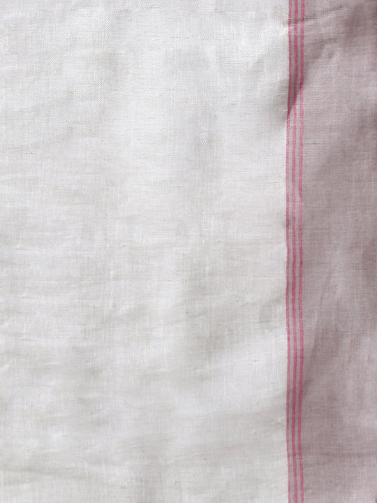 Light Green Handloom Jamdani Linen Saree