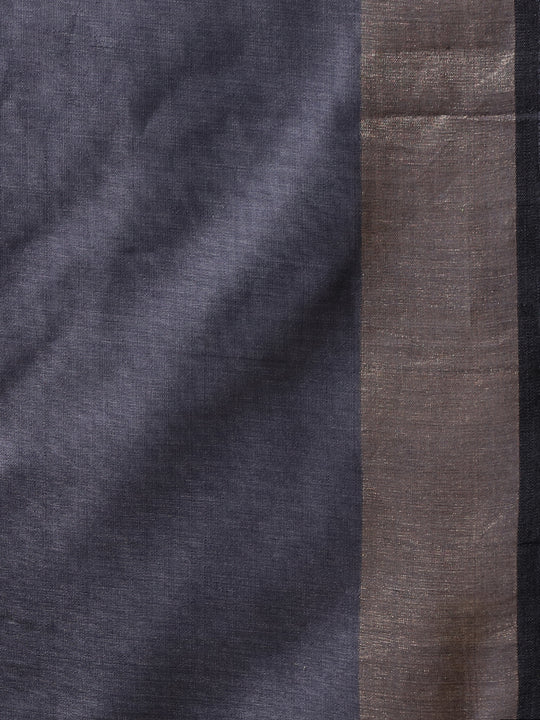 Purple Handloom Tussar Silk Saree