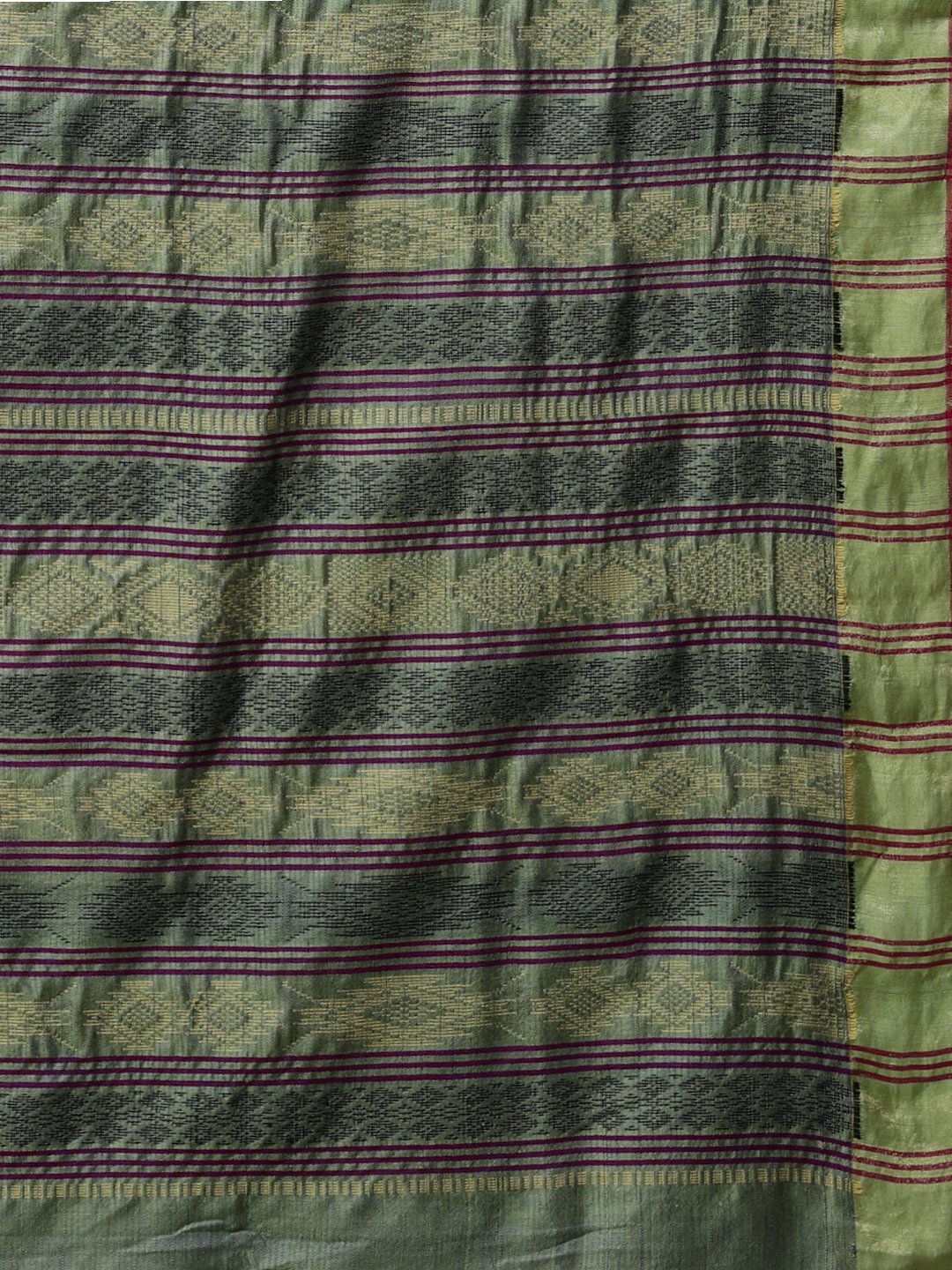 Blue green bengal soft cotton handloom saree