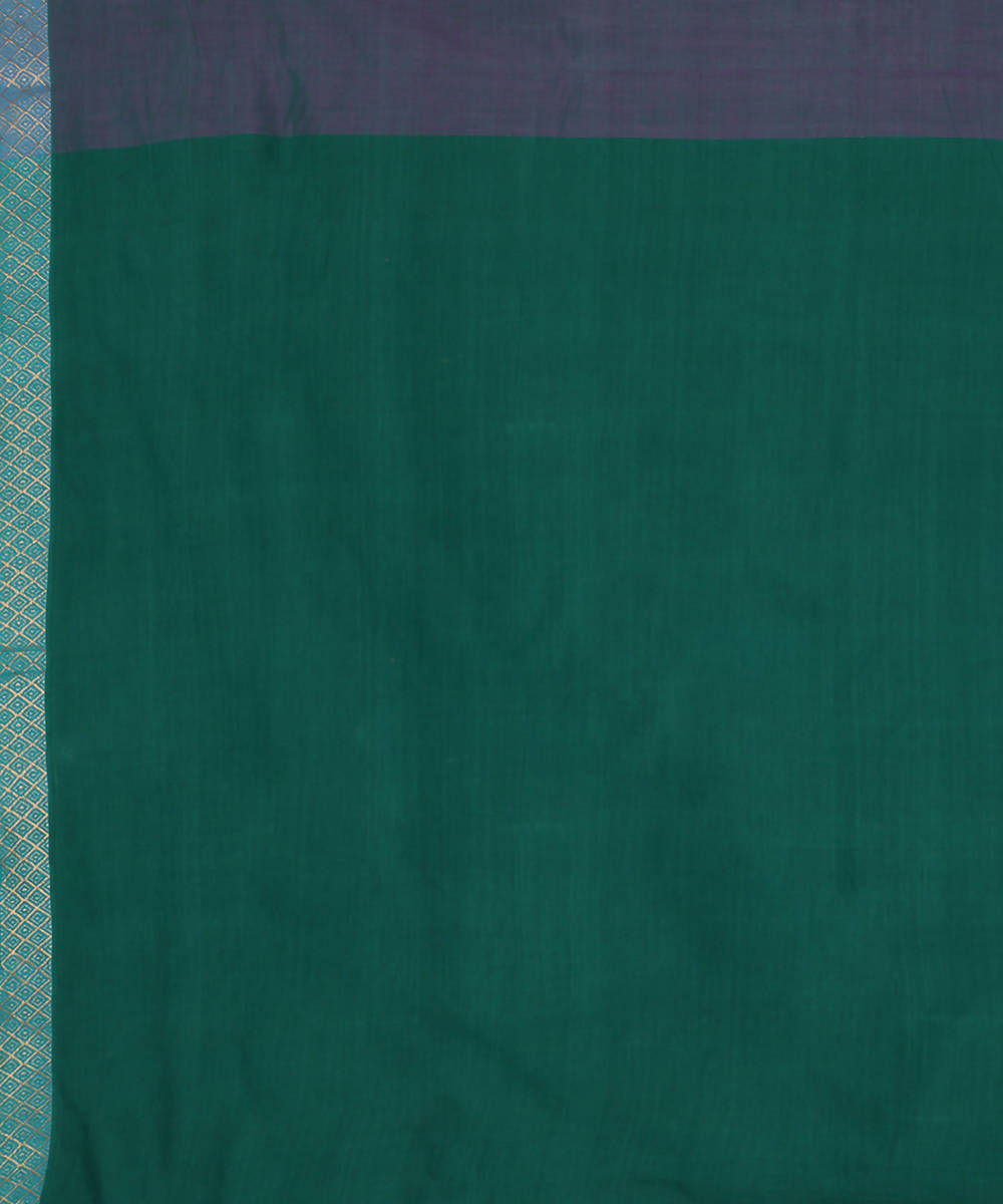 Purple jamdani cotton handwoven saree