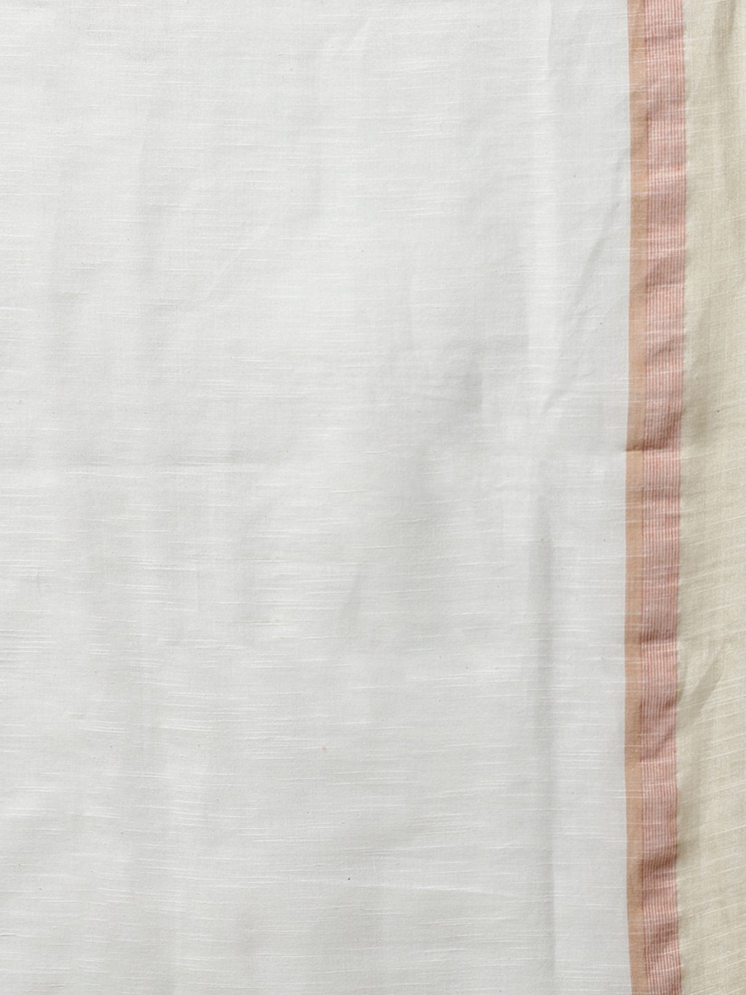 White handspun handloom cotton saree