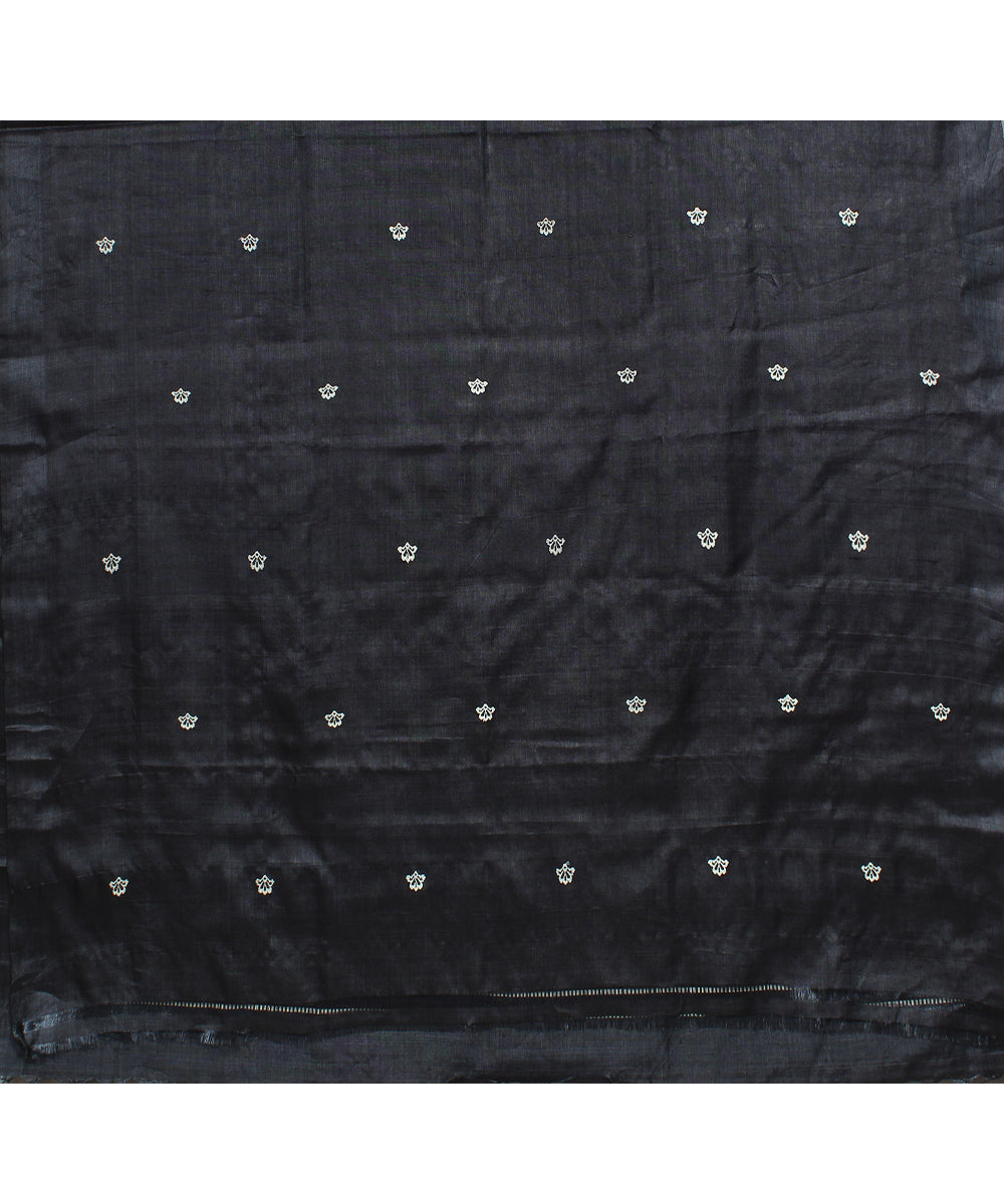 Charcoal handwoven jala gopalpur tussar saree