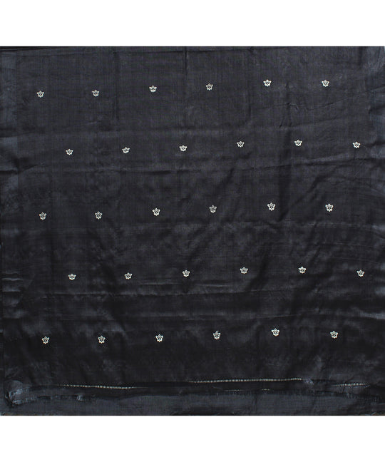 Charcoal handwoven jala gopalpur tussar saree