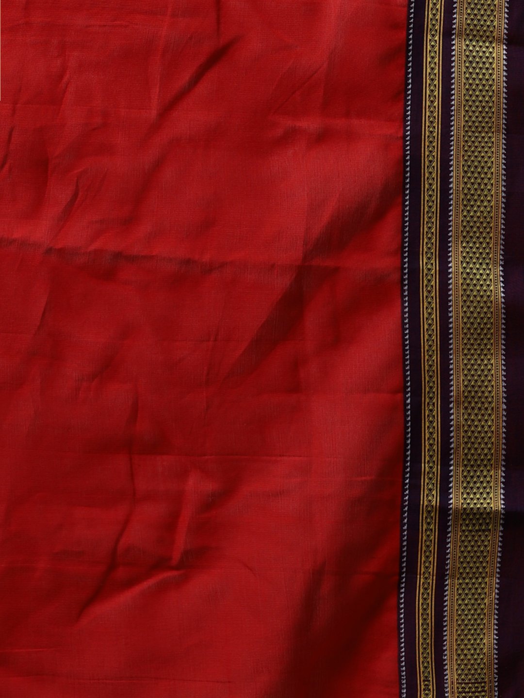 Peach ilkal handloom cotton saree