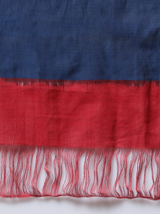 Blue ikat handloom cotton pochampally saree